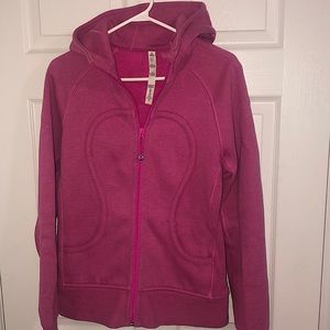 Lululemon pink scuba zip hoodie